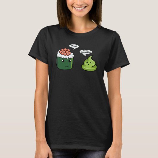 Wasabi Sushi Spicy Paste Condiments Japanese Horse T-Shirt (Vorderseite)