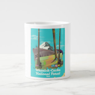 Wasatch-Cache National Forest Utah Urlaubs Poster Jumbo-Tasse