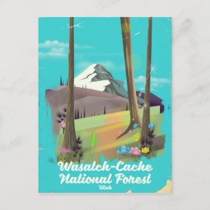 Wasatch-Cache National Forest Utah Urlaubs Poster Postkarte