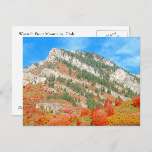 Wasatch Front Mountains, Utah Postkarte (Vorne/Hinten)