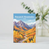 Wasatch-Gebirge USA Postkarte (Stehend Vorderseite)