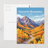 Wasatch-Gebirge USA Postkarte (Vorne/Hinten)