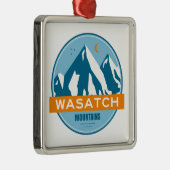 Wasatch Mountains Utah Ornament Aus Metall (Rechts)