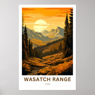 Wasatch Range Utah Travel Print Poster