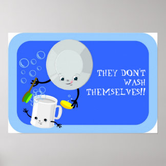 Wasch die Geschirr! Poster