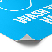 Wasch dir deine Hände signieren benutzerdefinierte Poster (Ecke)