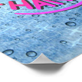 Wasch dir die Hände 2020 Hygiene-Zeichen im Badezi Poster (Ecke)