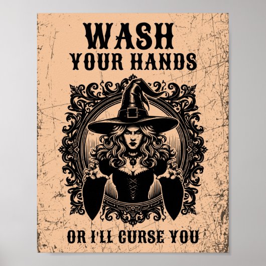Wasch dir die Hände, oder ich verfluche dich im so Poster (Vorne)
