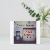 Waschanlage Postkarte (Stehend Vorderseite)