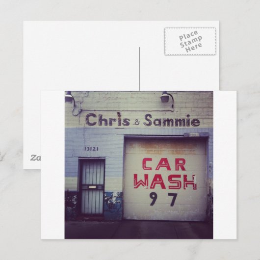 Waschanlage Postkarte (Vorne/Hinten)