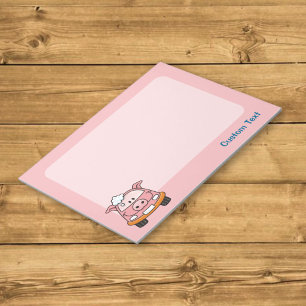 Waschanlage-Schwein-Cartoon-Notizblock Notizblock