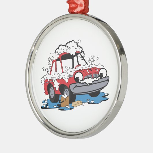 Waschanlage Silbernes Ornament (Links)