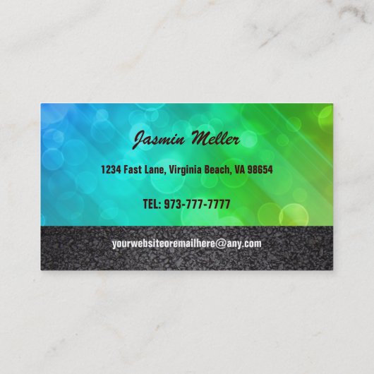 Waschanlage-Visitenkarten Visitenkarte (Rückseite)