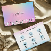 Waschanleitung Holografische Bekleidungsversorgung Visitenkarte