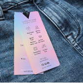 Waschanleitung Preis Tag Business Hologramm