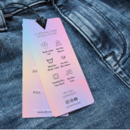 Waschanleitung Preis Tag Business Hologramm