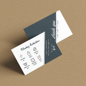 Waschanleitung Schwarz-weiß Grau Danke, aber Visitenkarte