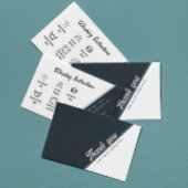 Waschanleitung Schwarz-weiß Grau Danke, aber Visitenkarte