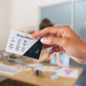 Waschanleitung Schwarz-weiß Grau Danke, aber Visitenkarte