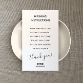 Waschanleitung Visitenkarte