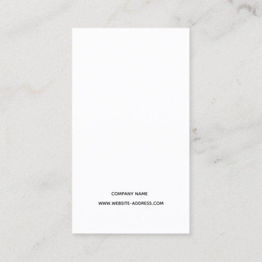 Waschanleitung Visitenkarte (Rückseite)