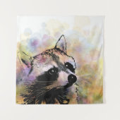 Waschbär 23 wandteppich (Vorderseite)