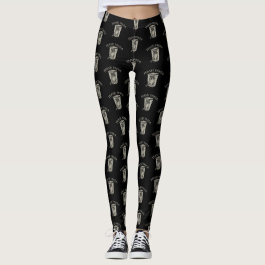 Waschbär-Abfall-Panda Leggings (Vorderseite)