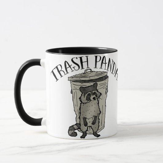 Waschbär-Abfall-Panda Tasse (Links)