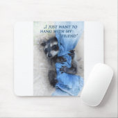 Waschbär - Abhängen Mousepad (Mit Mouse)