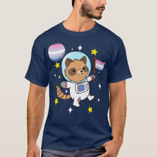 Waschbär-Astronaut Bigender-Stolz T-Shirt