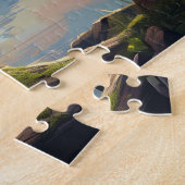 Waschbär auf einem Baumstamm Waldsee Puzzle (Seite)