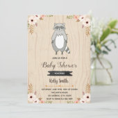 Waschbär-Babypartyeinladung Einladung (Stehend Vorderseite)