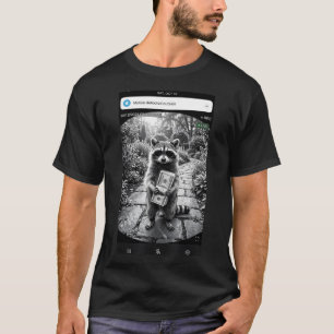Waschbär Bargeld Tür Kamera Meme Design T-Shirt