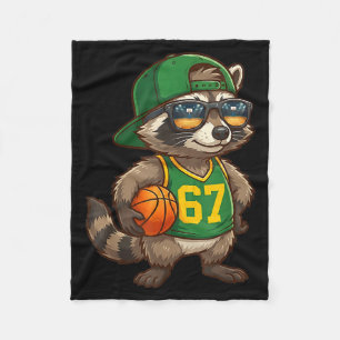Waschbär-Basketball 67 Gen-Alpha-Slang-Srts-Männer Fleecedecke