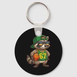 Waschbär-Basketball 67 Gen-Alpha-Slang-Srts-Männer Schlüsselanhänger