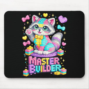 Waschbär-Baustein-Blöcke-Jungen-Mädchen Mousepad