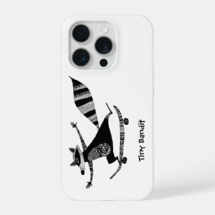 Waschbär beim Skateboarding – Whimsical Waschbär-T iPhone 15 Pro Hülle