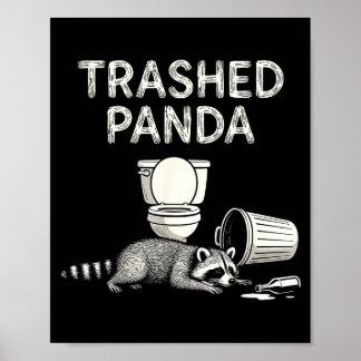 Waschbär betrunkener Waschbär Lustiger Waschbär Ti Poster