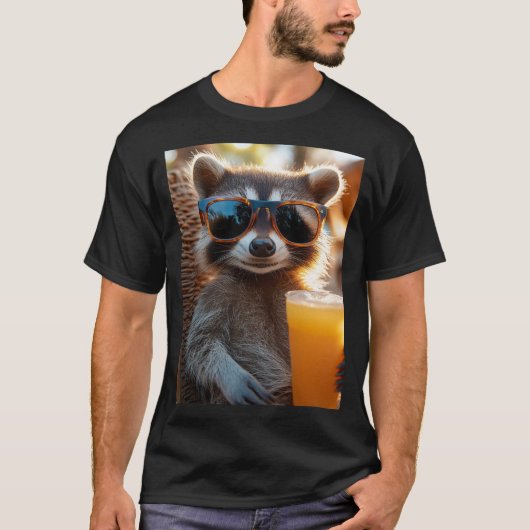 Waschbär bleibt cool T-Shirt (Vorderseite)