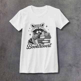 Waschbär-Buchliebhaberin-Frauen-Passform T-Shirt