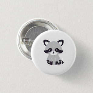 Waschbär Button