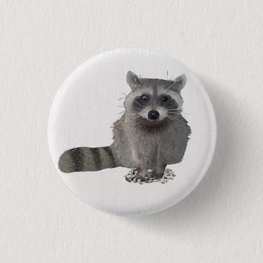 Waschbär Button (Vorderseite)