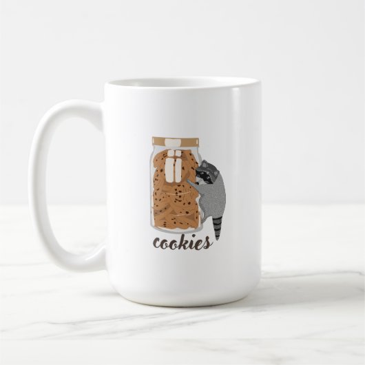 Waschbär-Cookies Kaffeetasse (Links)