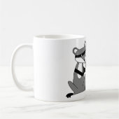 Waschbär, der den Trombone spielt Kaffeetasse (Links)