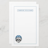 Waschbär-Draufgänger | addieren Ihren Namen Briefpapier (Vorne/Hinten)