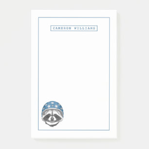 Waschbär-Draufgänger   addieren Ihren Namen Post-it Klebezettel