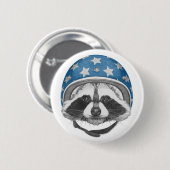 Waschbär-Draufgänger Button (Vorne & Hinten)