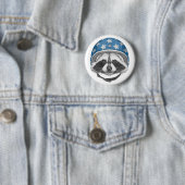 Waschbär-Draufgänger Button (Beispiel)