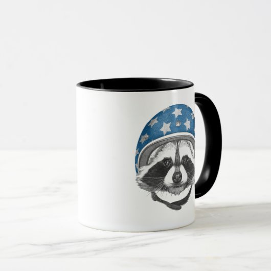 Waschbär-Draufgänger Tasse (VorderseiteRechts)