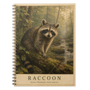 Waschbär Eastern Woodlands VINTAGE Notizblock